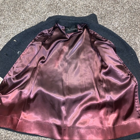 Thalhimers vintage fur charcoal gray coat - Picture 5 of 14